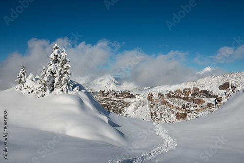 Avoriaz in Winter, seen from les Hauts-Forts