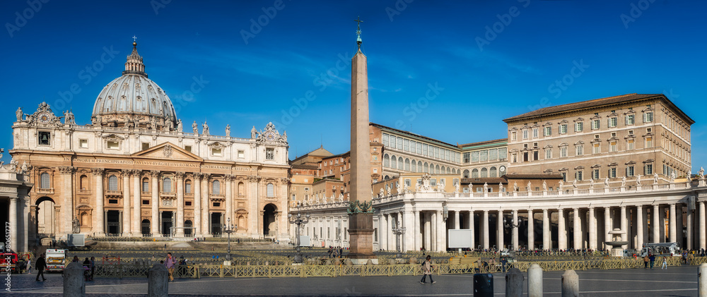 ROME,ITALY-March 24,2015: Panorama of St. Peter's Square in Rome