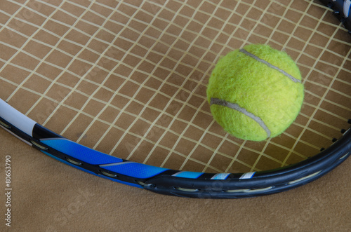 tennis racket with ball © valerii kalantai