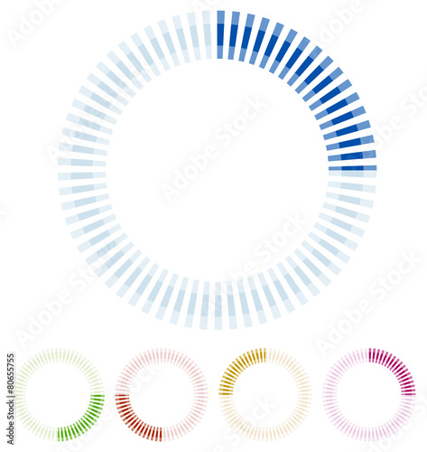 Preloader, circular shape. Segmented circle