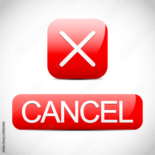 Cross sign with cancel button. Cancel, cancellation concept.