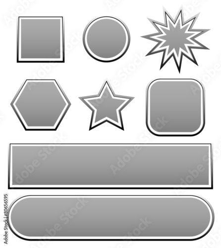 Variety of shapes in grey