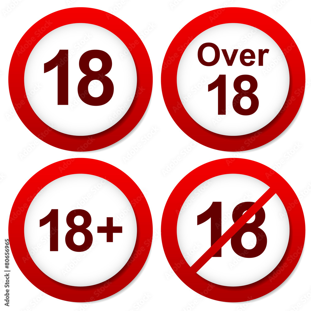 Red Age Restriction Signs Over 18 Signs Stock Vector Adobe Stock red-age-restriction-signs-over-18-signs-stock-vector-adobe-stock