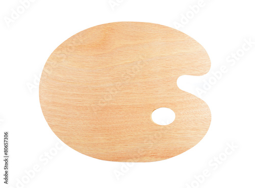 New wooden palette, isolated on white background