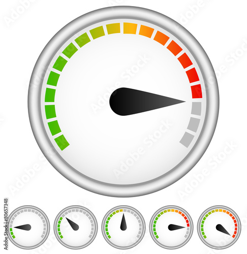 Dial, gauge templates. Measuring, indication, benchmarking eleme