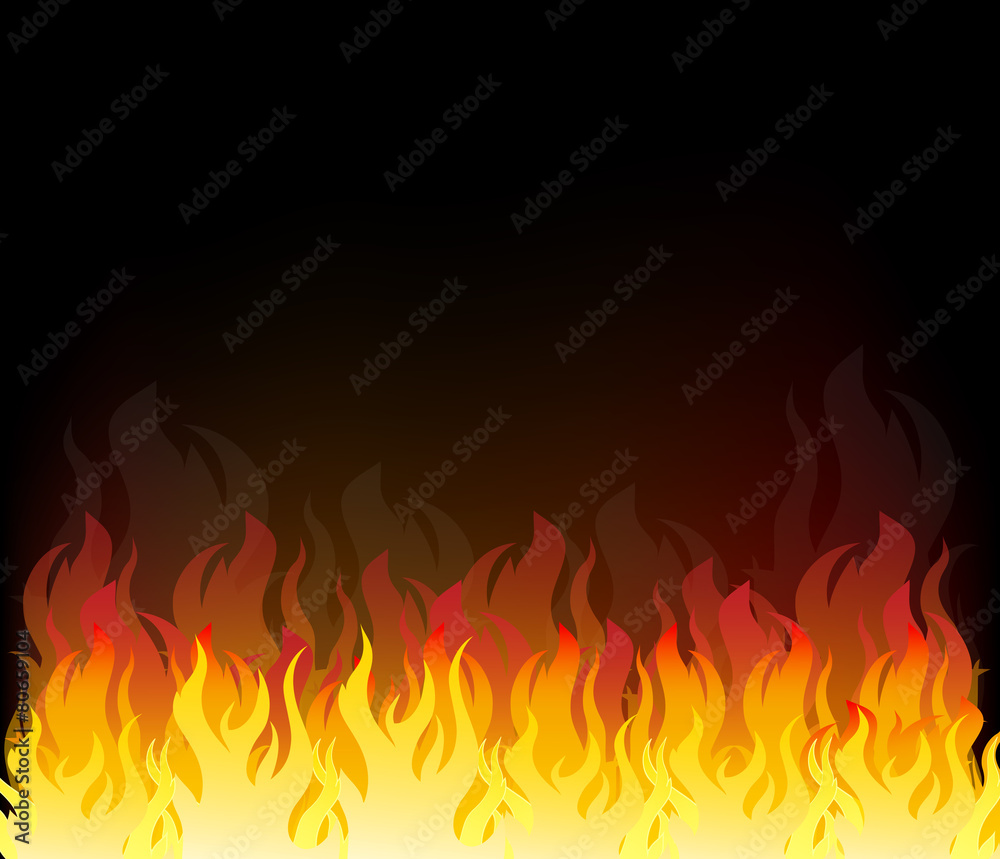 Vector Illustration of Fire Elements Vector Illustration of Fire Elements