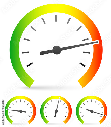 Speedometer or general gauge, dial template for measuring, compa