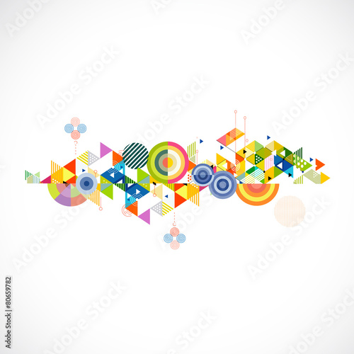 Abstract colorful and creative triangle background, vector