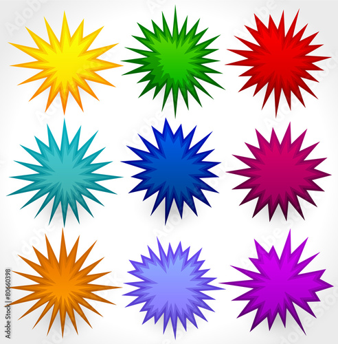 Abstract spikey shape set