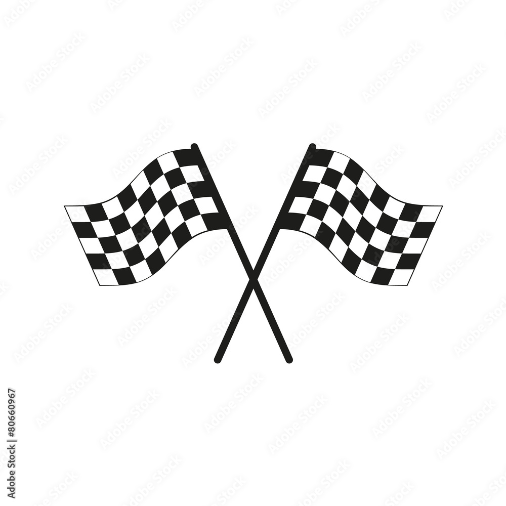 Fototapeta premium The checkered flag icon. Finish symbol. Flat