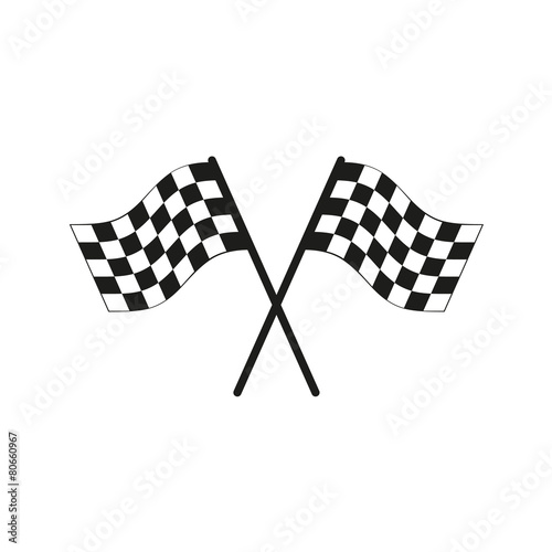 The checkered flag icon. Finish symbol. Flat © vladvm50