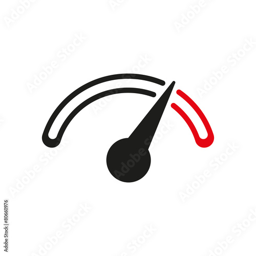 The tachometer, speedometer and indicator icon