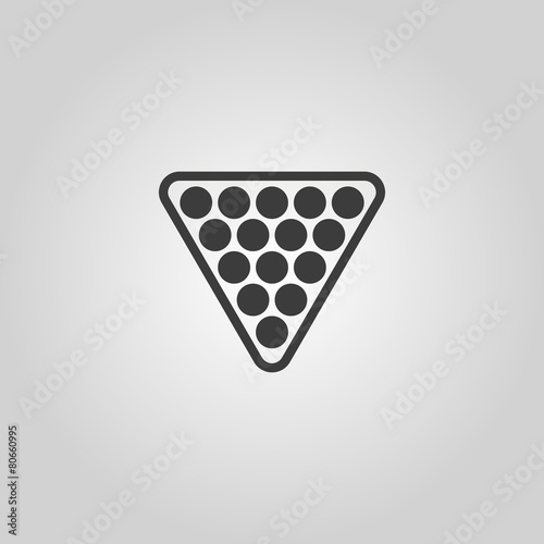 The billiard icon. Billiards symbol. Flat