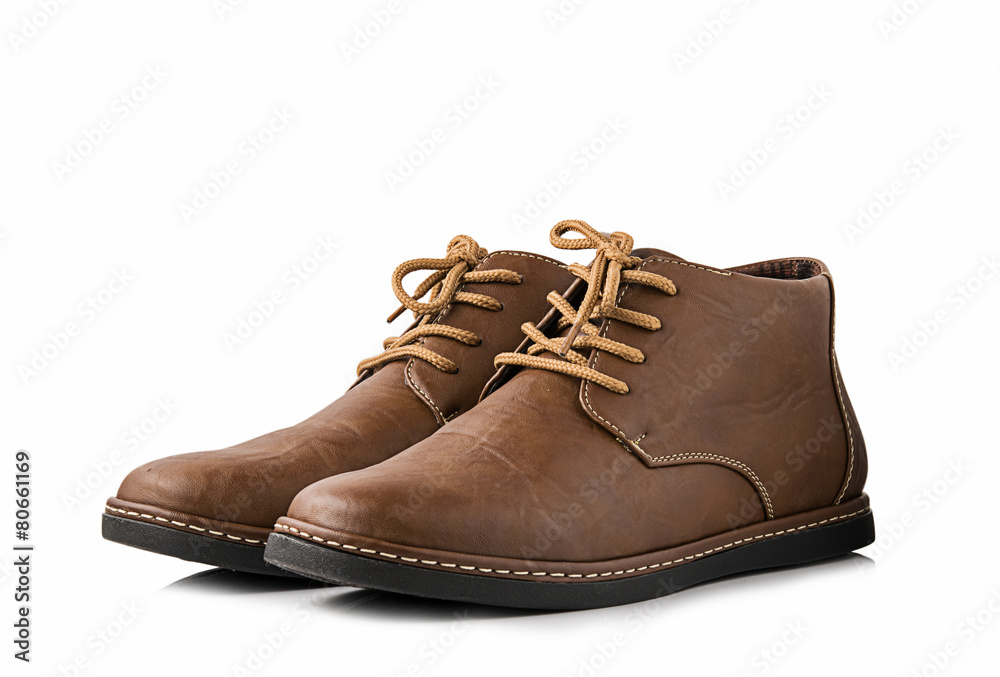 Leather shoes isolated on white background Leather shoes isolated on white background