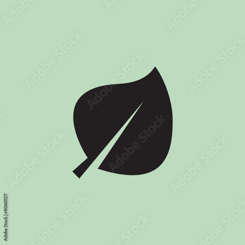 Leaf icon. Vector  illustra...