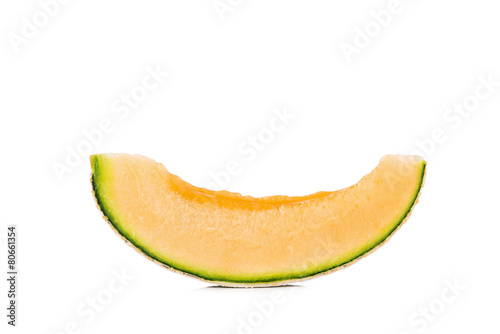 cantaloupe melon on white background