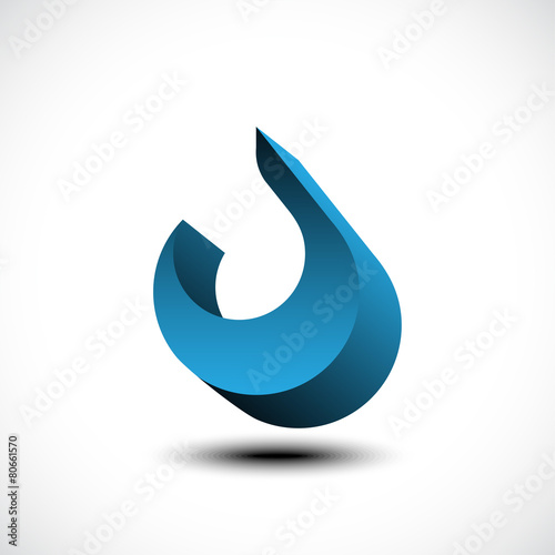 Abstract blue water drop ic...