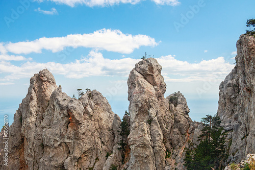 High rocks Ai-Petri of Crimean mountains