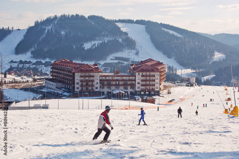 Bukovel ski resort. Ukraine Stock Photo | Adobe Stock