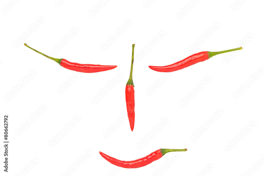 chili pepper on white background