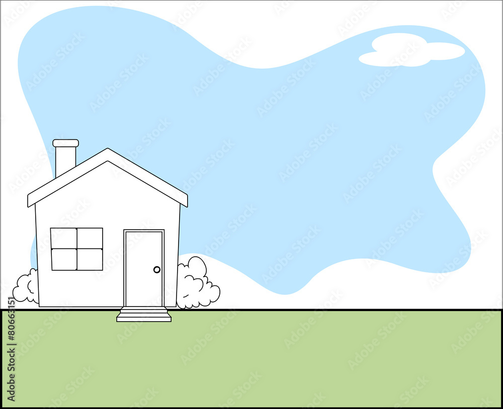 Cartoon House Vector Background Cartoon House Vector Background