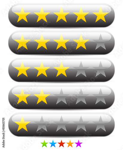 Stylish star rating template