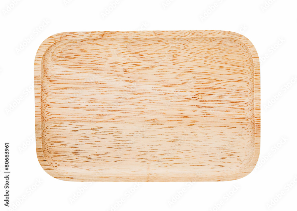 wooden plate isolated on white background, top view wooden plate isolated on white background, top view