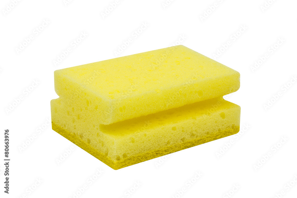 Yellow scrubbing sponge Yellow scrubbing sponge