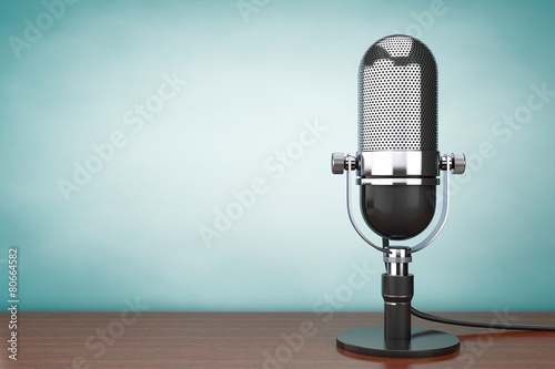 Old Style hoto. Retro Microphone