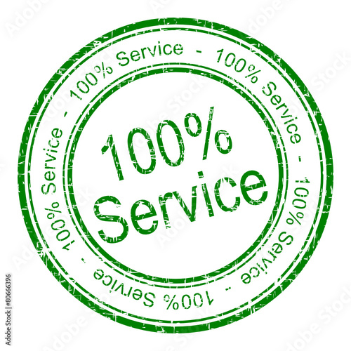 100% Service Stempel