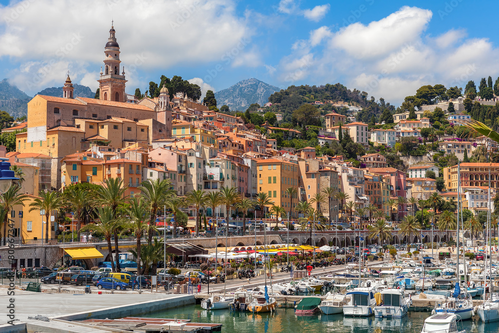 View of Menton, France.