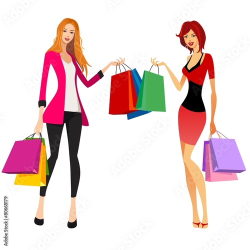pretty women shopping