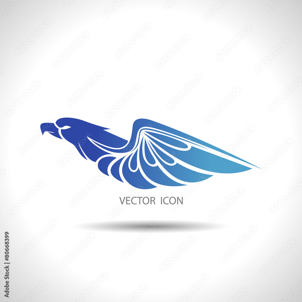 Obraz premium Icon with an eagle on a white background.