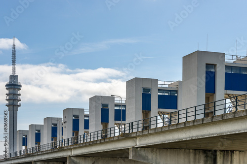 Sluice in Lelystad  Netherlands