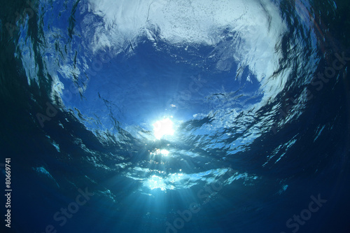 Water surface and sunlight in the ocean