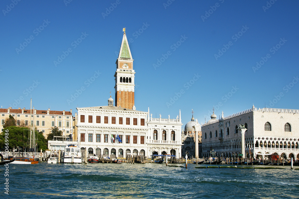 Venedig, Canal Grande mit Dogenpalast, Markusdom und Campanile