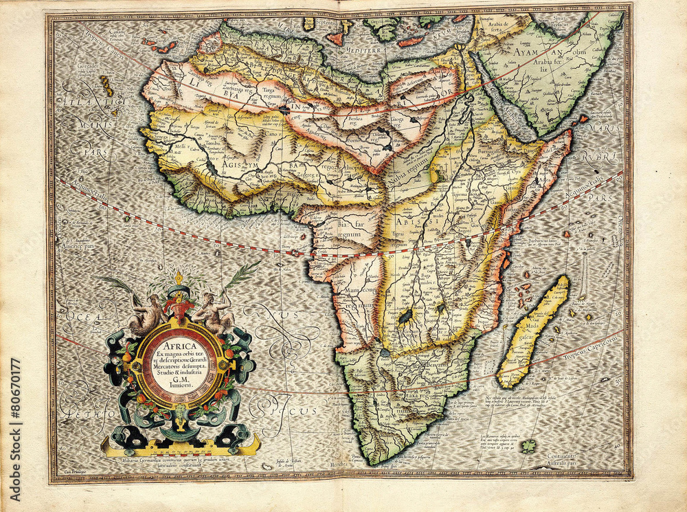 Naklejka premium Vintage map