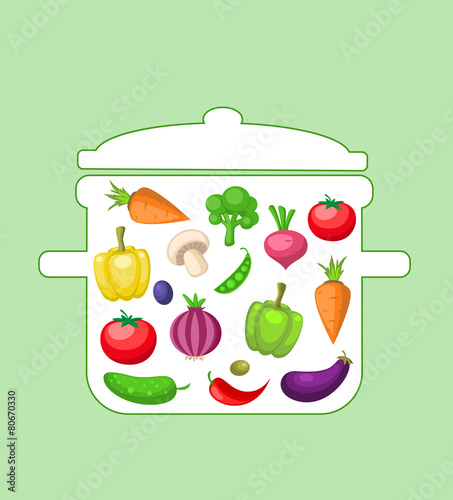 Vegetables in the pan