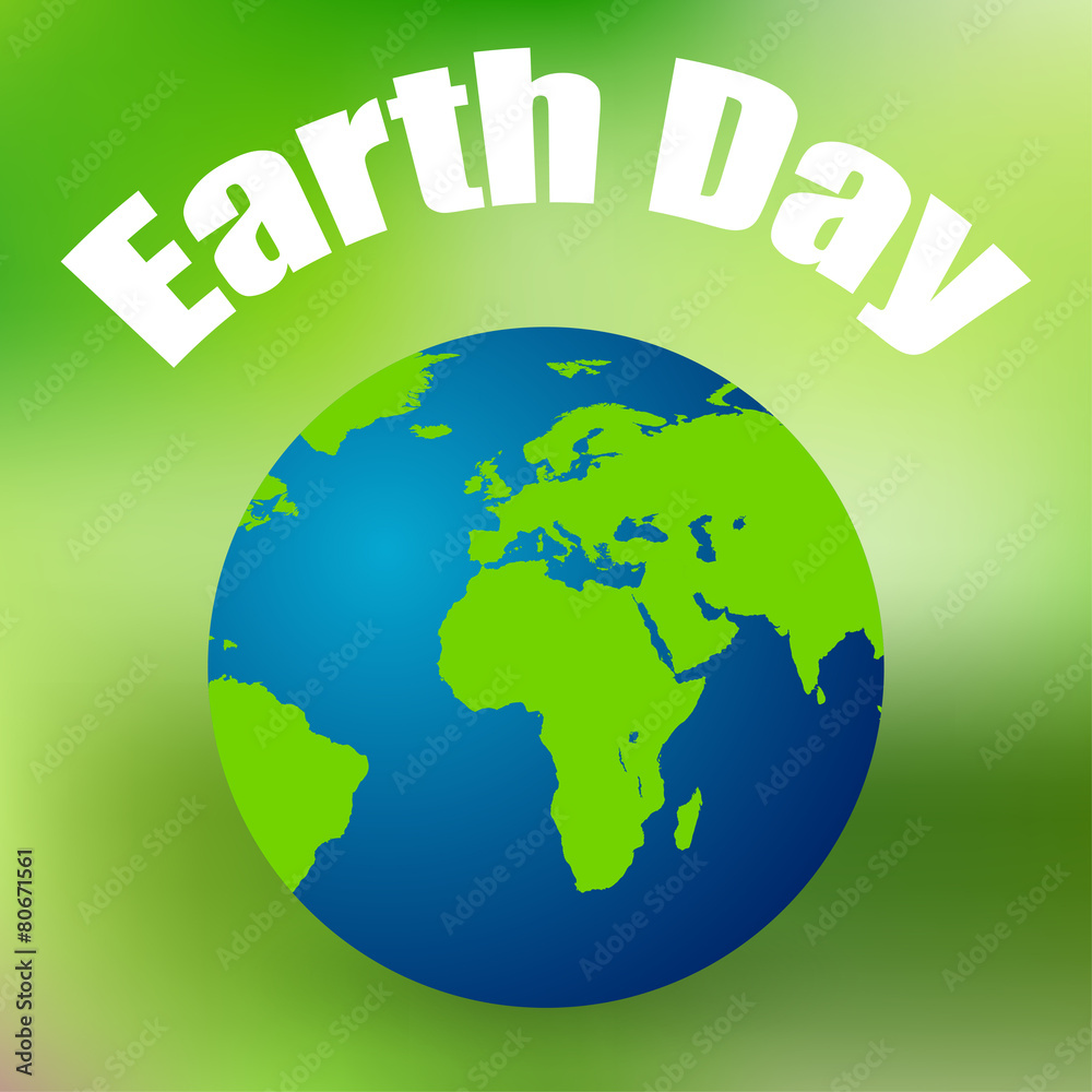 Earth Day on April 11 colored background vector