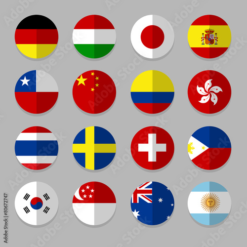 Set of Flags icon Free Download Set of Flags icon - GFXLoad