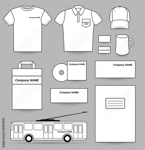Advertisement template blank set