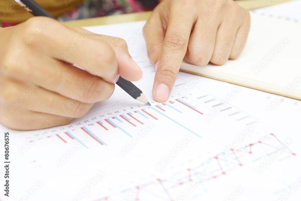 Accounting,focus on finger Accounting,focus on finger