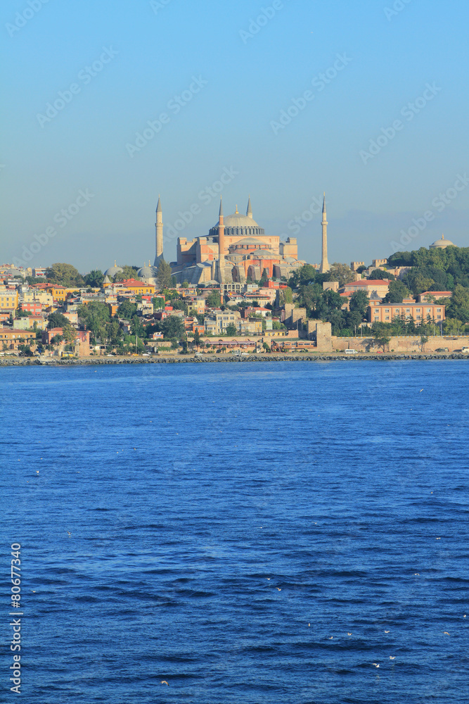 Istanbul, Turkey. Palace cape and cathedral of Sacred Sofia