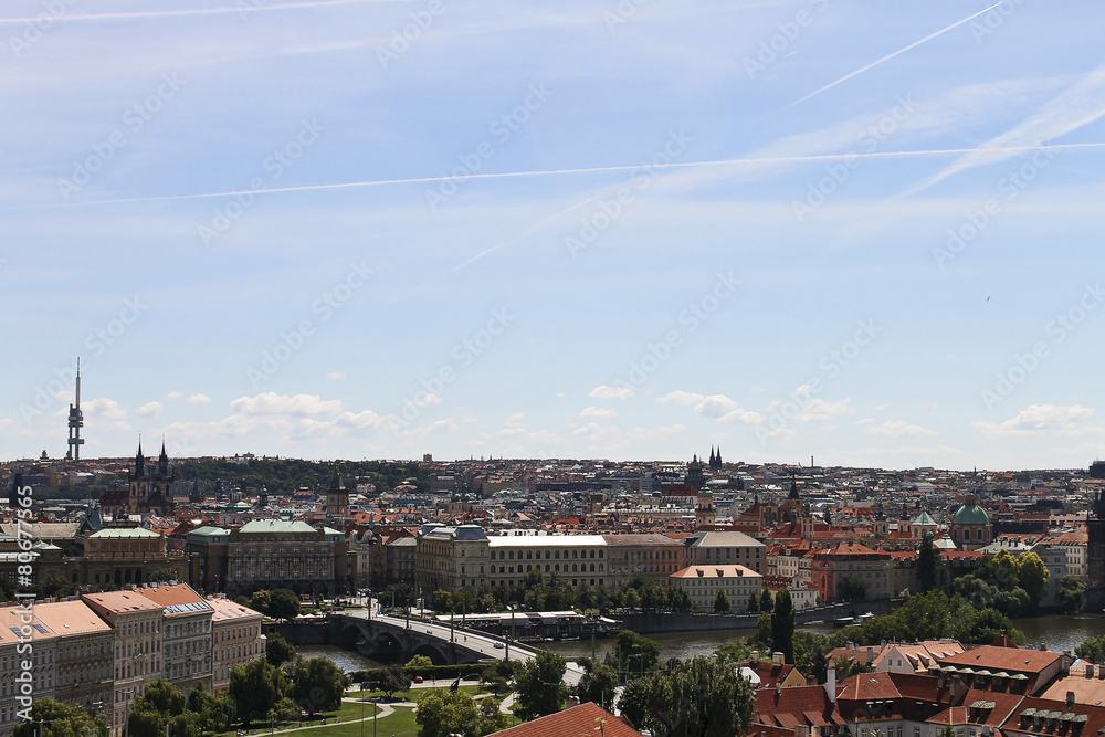 The red roofs of Prague