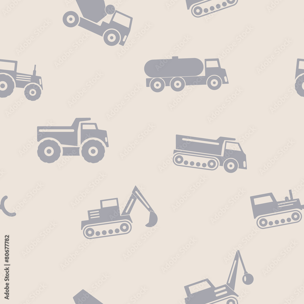 Seamless background with machines Seamless background with machines