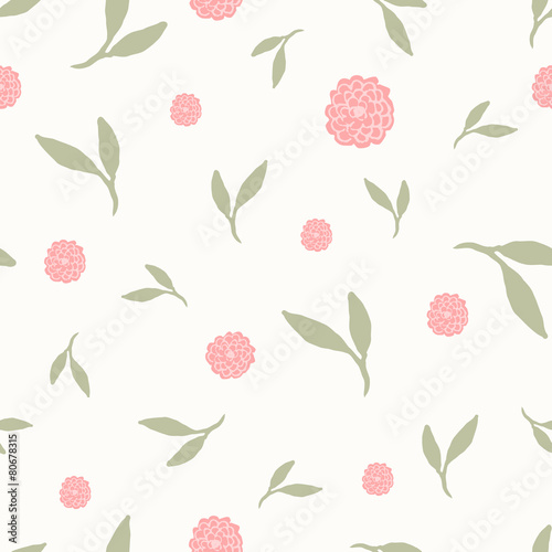 Fototapeta Naklejka Na Ścianę i Meble -  Hand Drawn Floral Seamless Pattern
