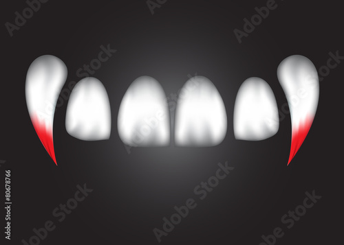 vampire teeth.