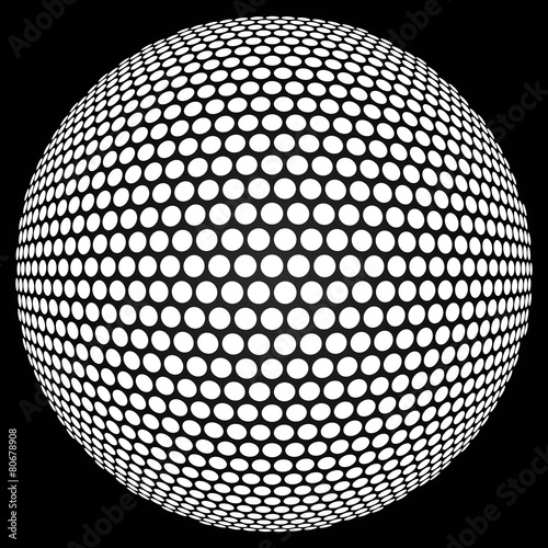 Dotted halftone sphere.