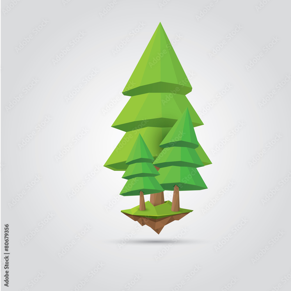 Conceptual polygonal tree. vector Illustration Conceptual polygonal tree. vector Illustration