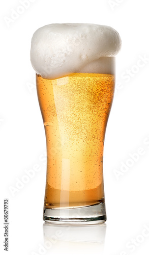 Obraz na płótnie Glass of light beer w salonie